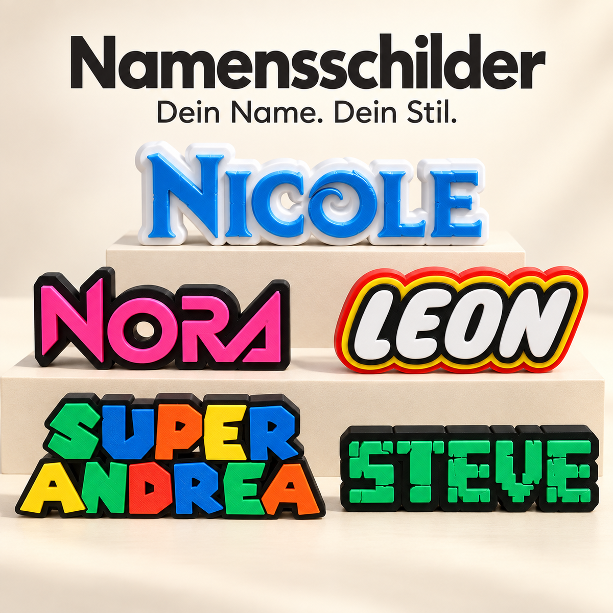 Personalisierte Namensschilder