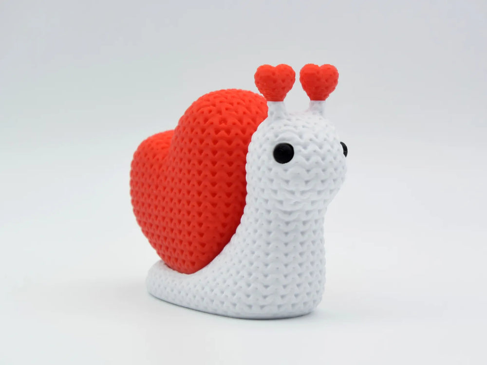 GESTRICKTE VALENTINSTAG-SCHNECKE