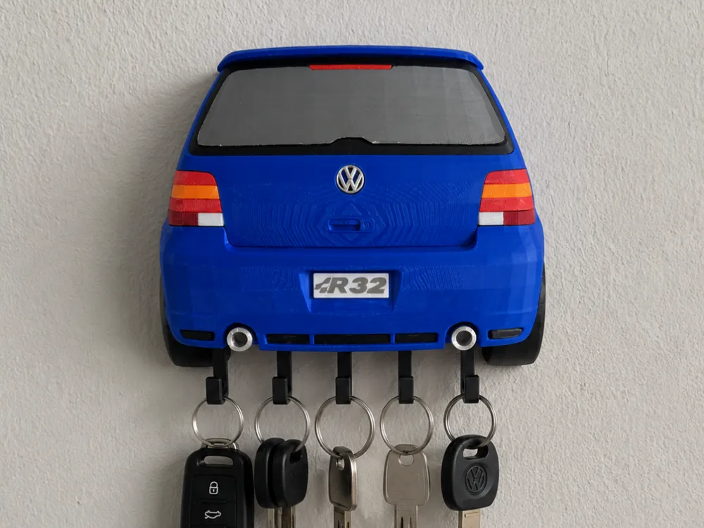 Volkswagen Golf MK4 R32 Schlüsselhalter – 3D-Druck-Zauber