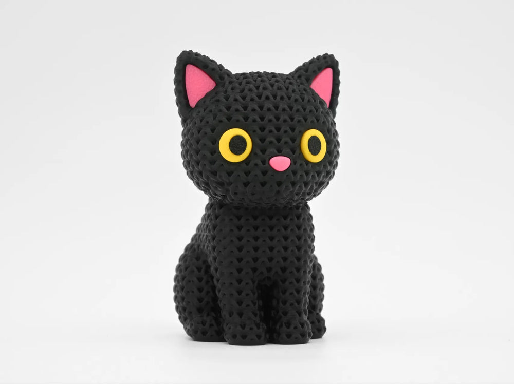 GESTRICKTE SCHWARZE KATZE - HALLOWEEN