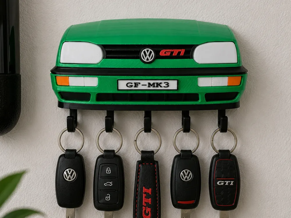 Volkswagen Golf MK3 Schlüsselhalter – 3D-Druck-Zauber