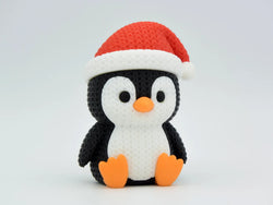 GESTRICKTER PINGUIN MIT WEIHNACHTSMÜTZE - WEIHNACHTEN