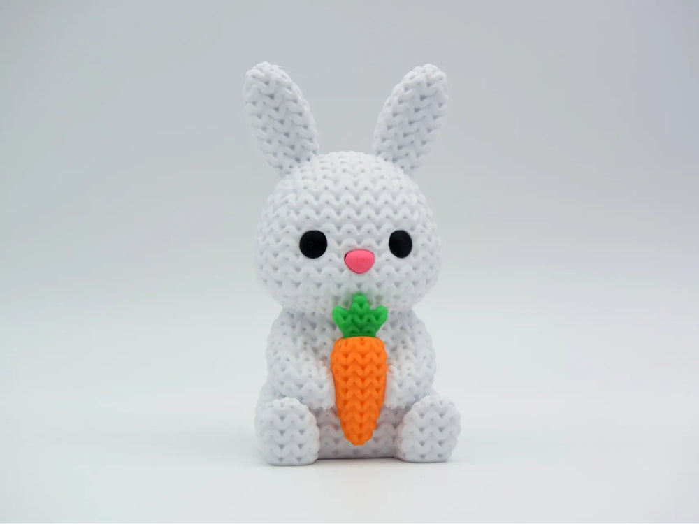 GESTRICKTER HASE MIT KAROTTE - OSTERN