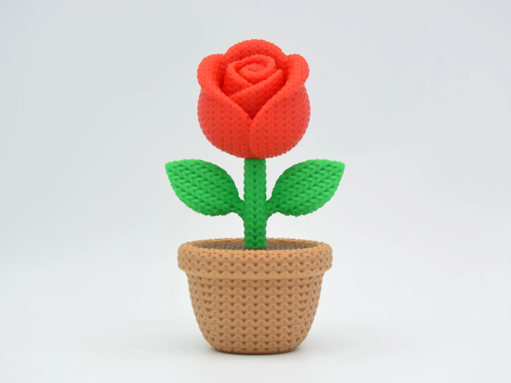 GESTRICKTE ROSE - VALENTINSTAG