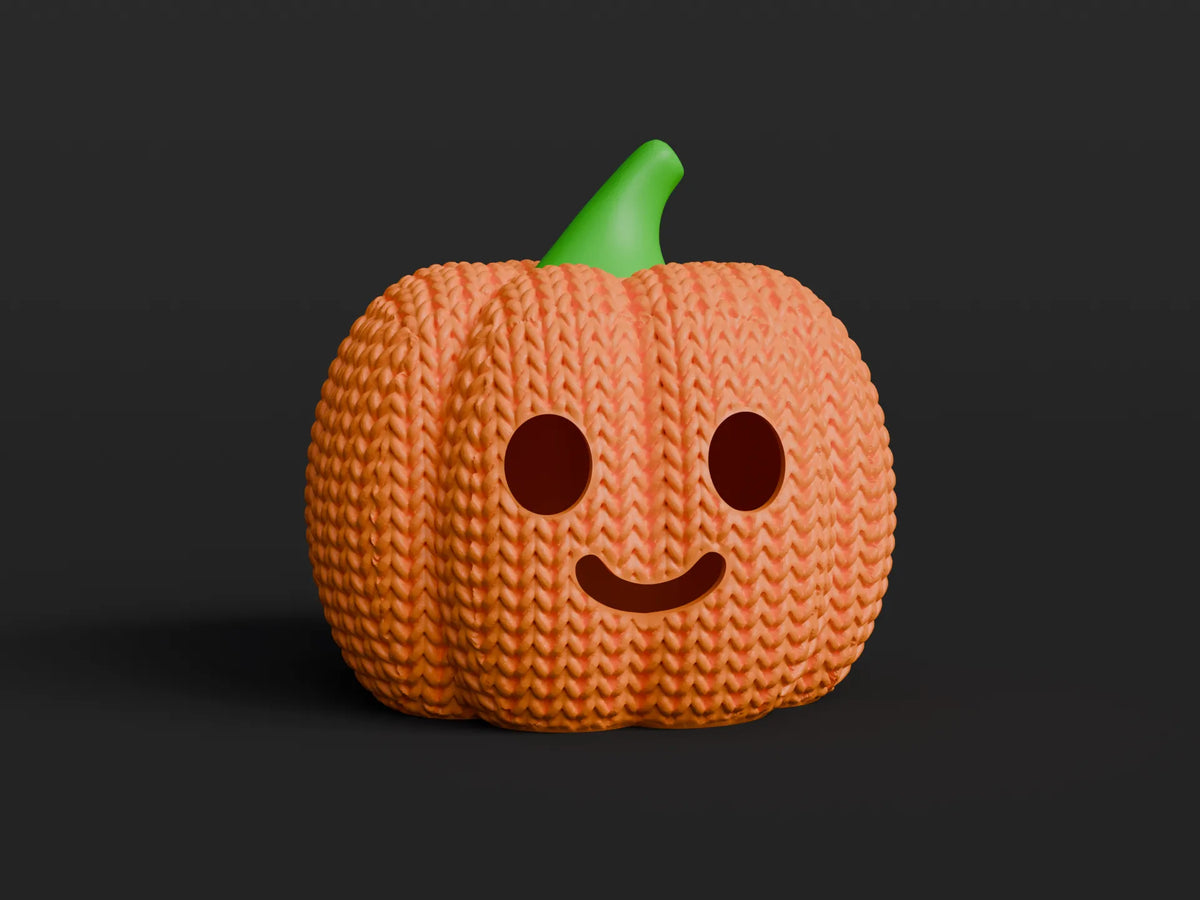 GESTRICKTER HALLOWEEN KÜRBIS JACK-O-LANTERN
