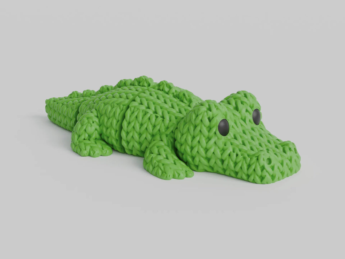 GESTRICKTES, BEWEGLICHES KROKODIL