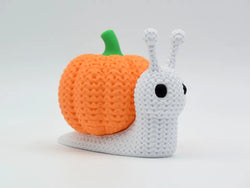 GESTRICKTE HALLOWEEN KÜRBISSE SCHNECKE