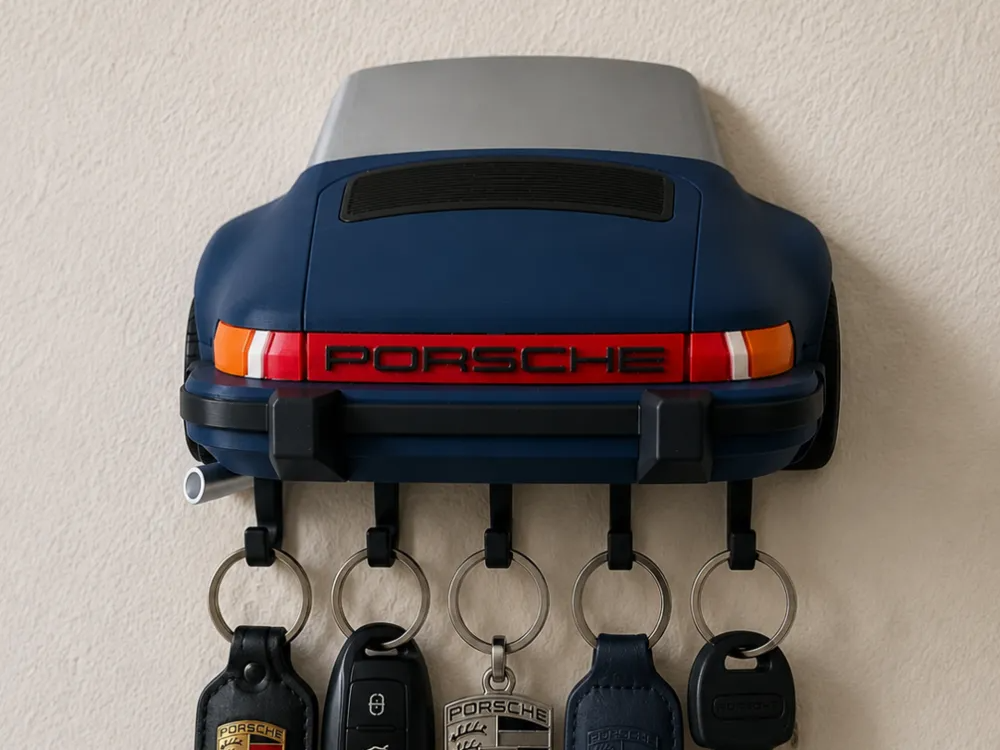 Porsche 911 Carrera 3.2 Targa Schlüsselhalter – 3D-Druck-Zauber