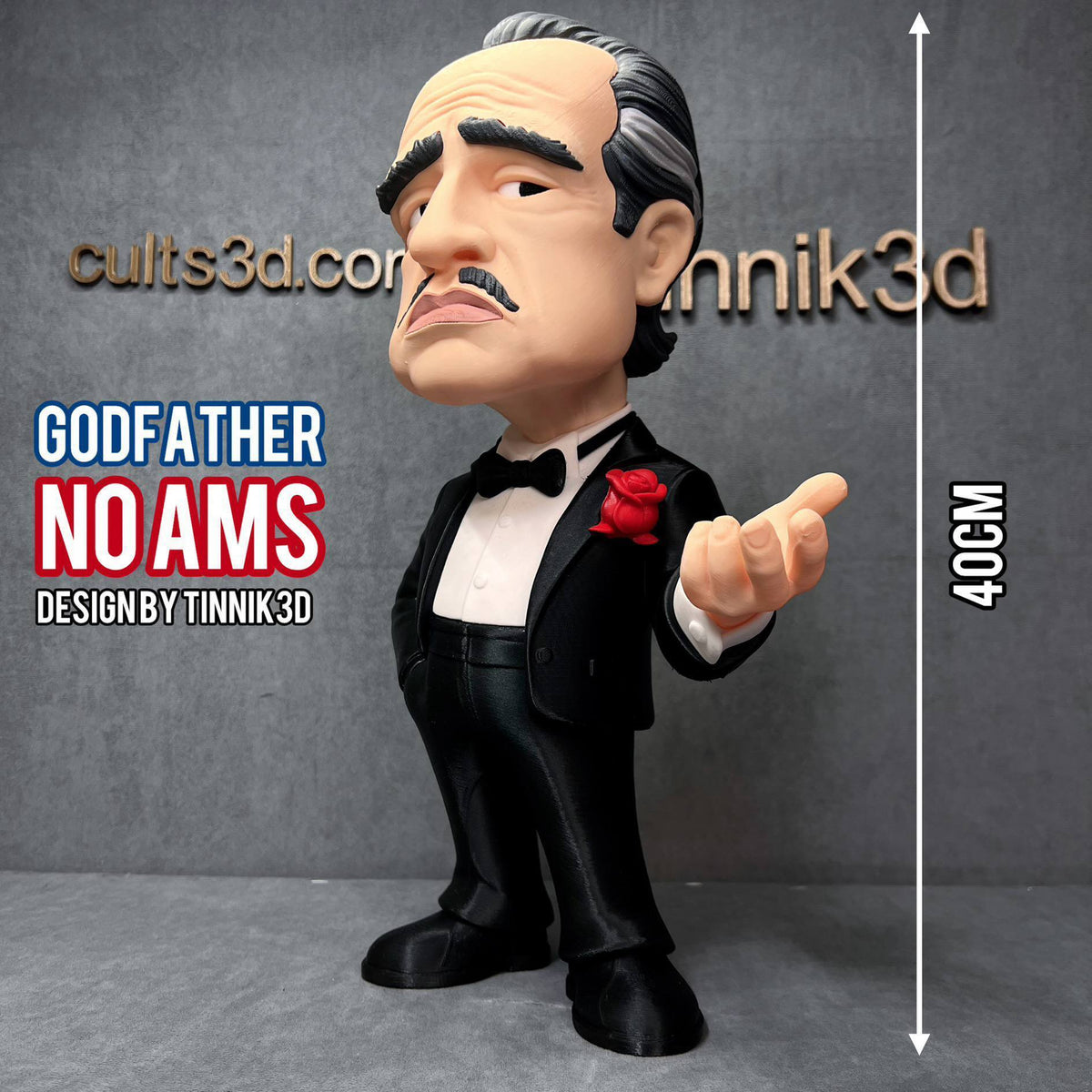 GODFATHER – 3D-gedruckte Dekofigur ca. 30–40 cm
