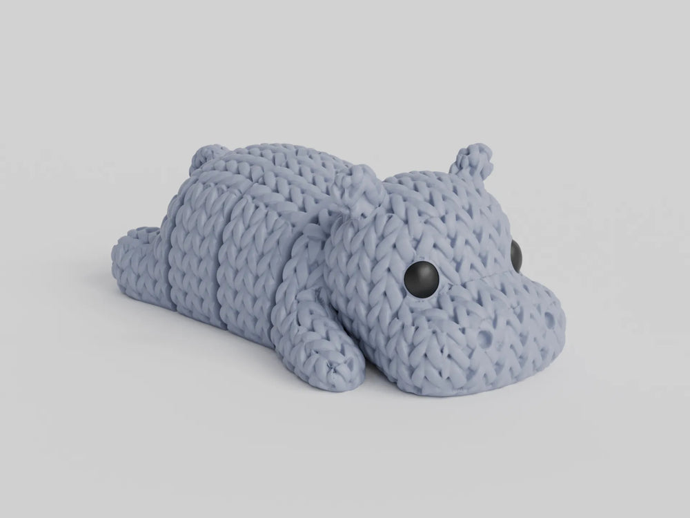 GESTRICKTES BEWEGLICHES NILPFERD