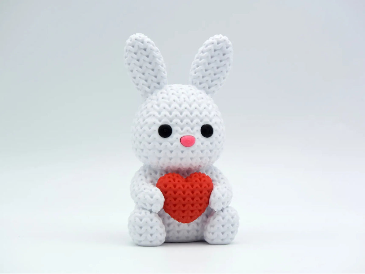 GESTRICKTER HASE MIT HERZ - OSTERN
