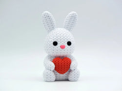 GESTRICKTER HASE MIT HERZ - OSTERN