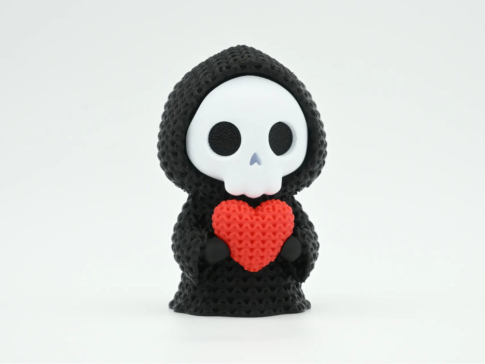 GESTRICKTER HERZ-SENSENMANN - HALLOWEEN