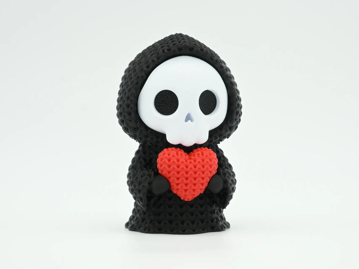 GESTRICKTER HERZ-SENSENMANN - HALLOWEEN