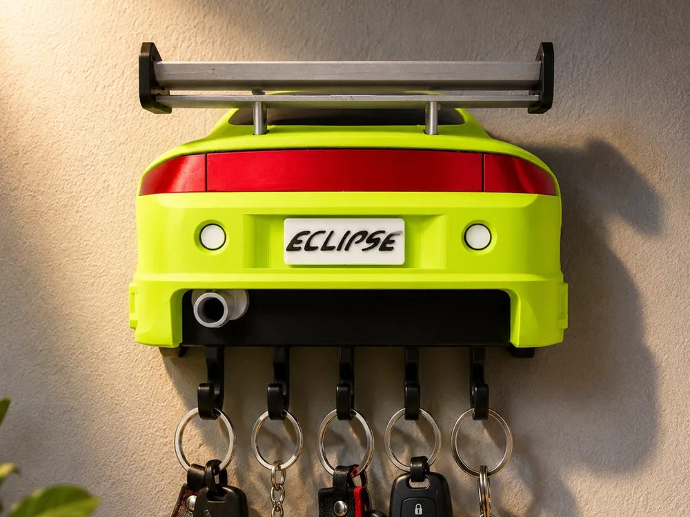 Mitsubishi Eclipse Fast & Furious Schlüsselhalter – 3D-Druck-Zauber