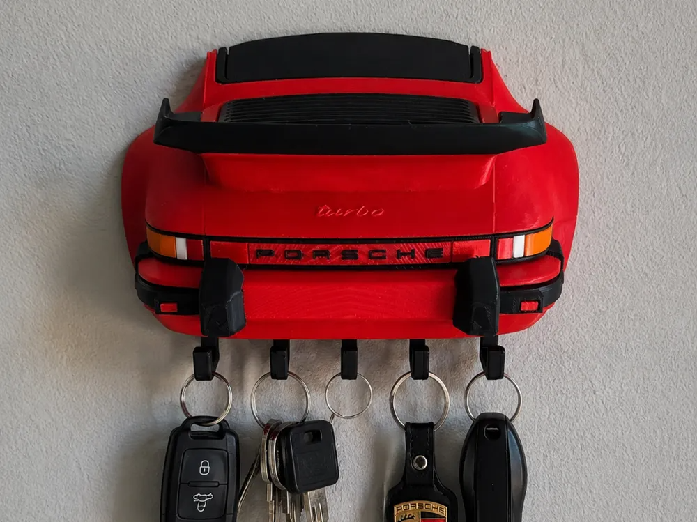 Porsche 911 (930) Schlüsselhalter – 3D-Druck-Zauber