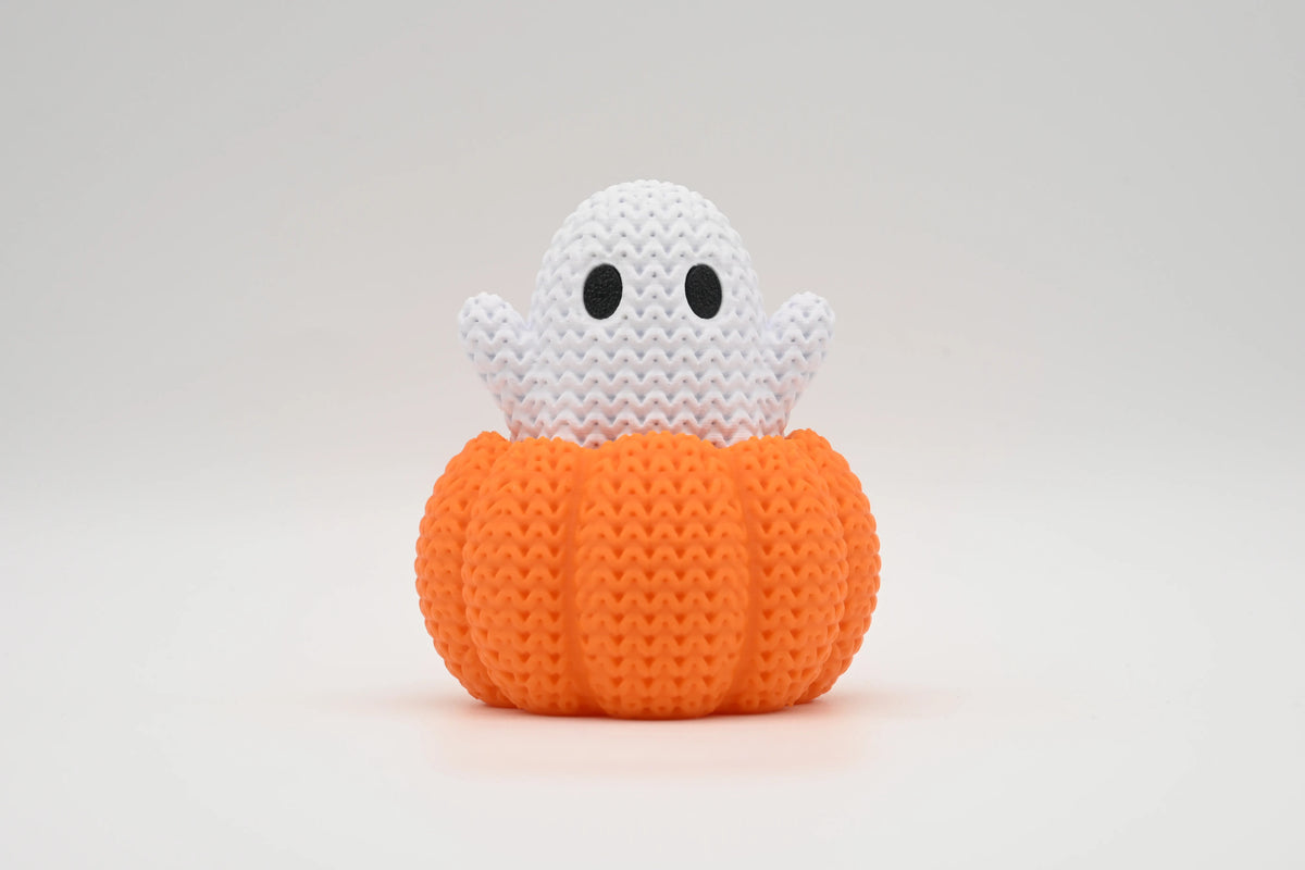 GESTRICKTER GEIST IM KÜRBIS - HALLOWEEN – KOSTENLOSES 3D-DRUCKMODELL – MAKERWORLD