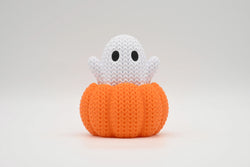 GESTRICKTER GEIST IM KÜRBIS - HALLOWEEN – KOSTENLOSES 3D-DRUCKMODELL – MAKERWORLD