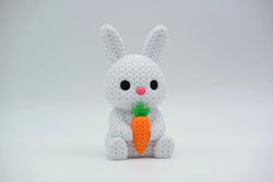 GESTRICKTER HASE MIT KAROTTE - OSTERN
