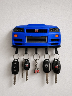 Nissan Skyline GT-R R34 Nismo Schlüsselhalter – 3D-Druck-Zauber