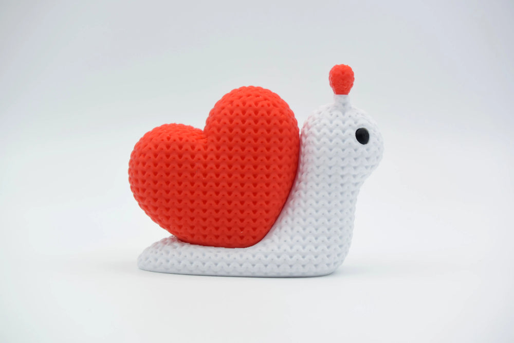 GESTRICKTE VALENTINSTAG-SCHNECKE