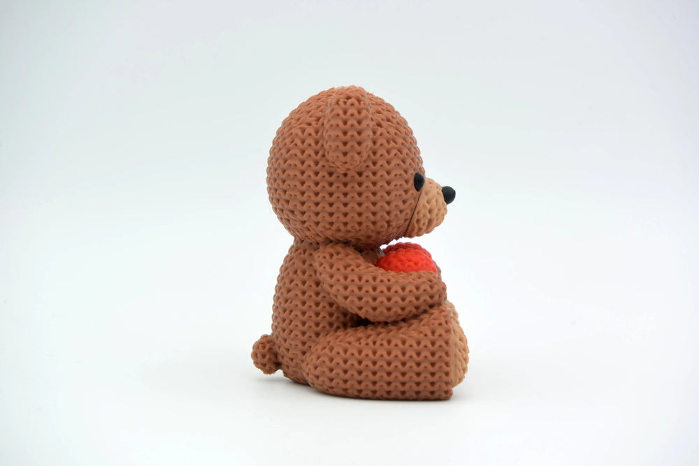 GESTRICKTER VALENTINSTAG-TEDDYBÄR