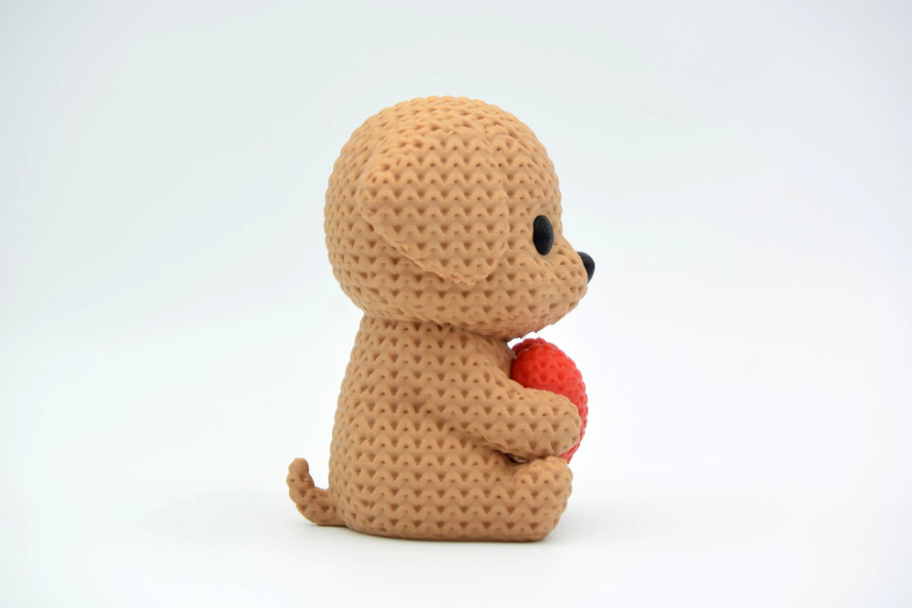 GESTRICKTER HUND MIT HERZ - VALENTINSTAG