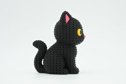GESTRICKTE SCHWARZE KATZE - HALLOWEEN