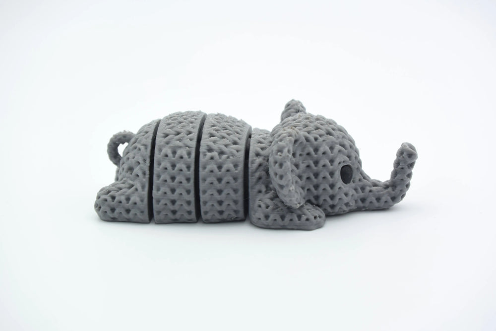 GESTRICKTER BEWEGLICHE ELEFANTEN-FLEXI-SCHLÜSSELANHÄNGER