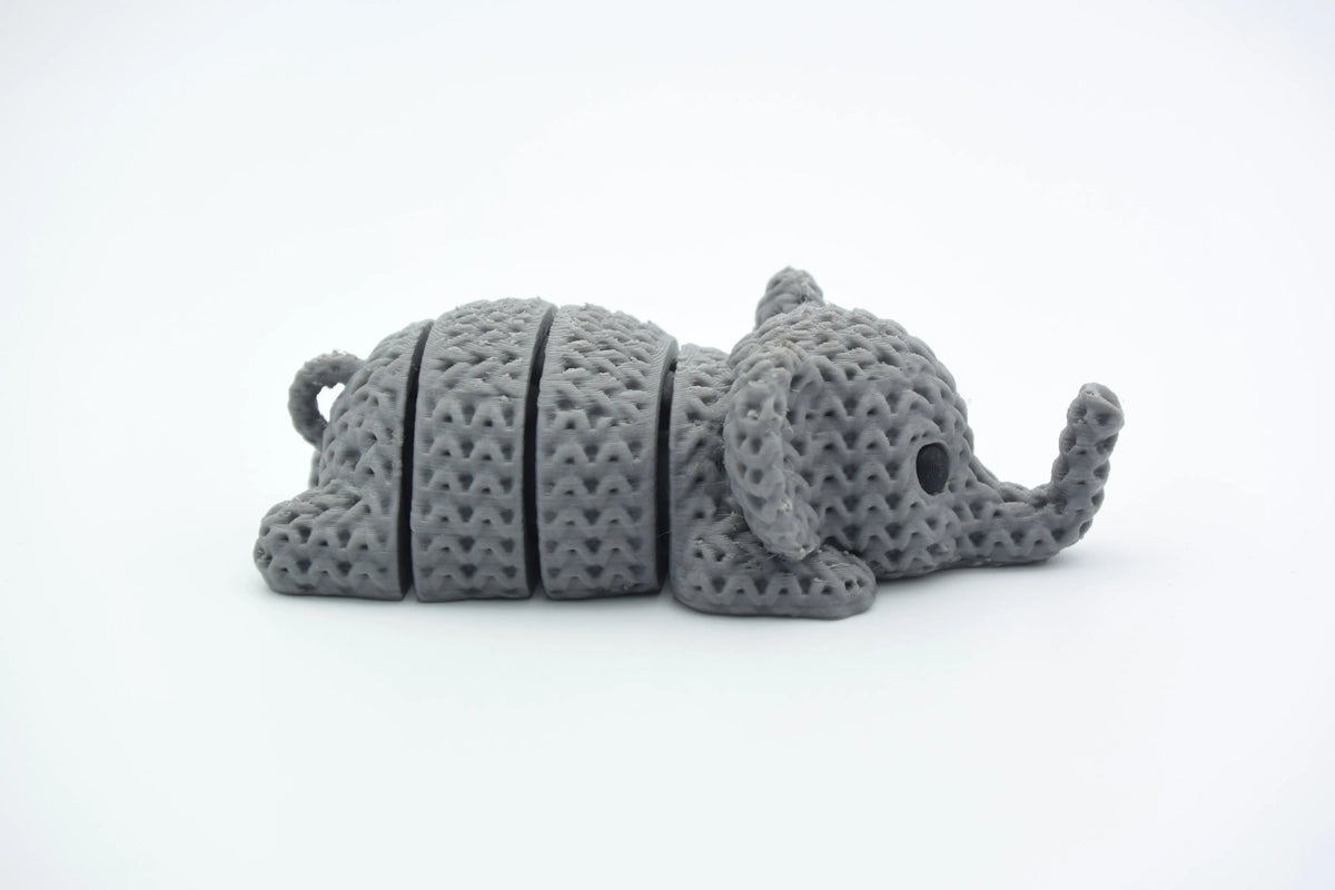 GESTRICKTER BEWEGLICHE ELEFANTEN-FLEXI-SCHLÜSSELANHÄNGER