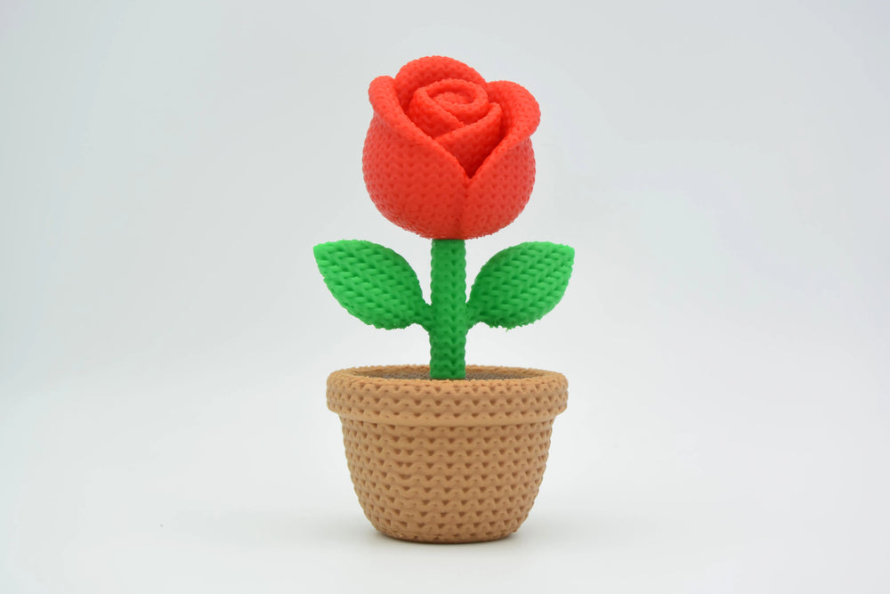 GESTRICKTE ROSE - VALENTINSTAG