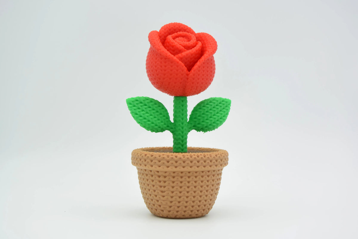 GESTRICKTE ROSE - VALENTINSTAG