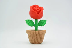GESTRICKTE ROSE - VALENTINSTAG
