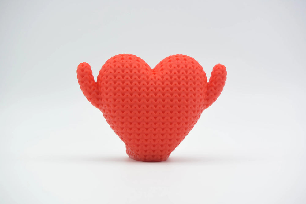 GESTRICKTER HERZ-KUMPEL - VALENTINSTAG