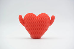 GESTRICKTER HERZ-KUMPEL - VALENTINSTAG