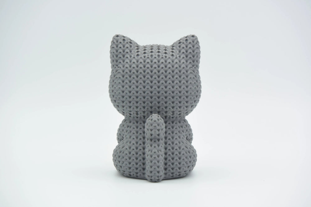 GESTRICKTE KATZE MIT HERZ - VALENTINSTAG