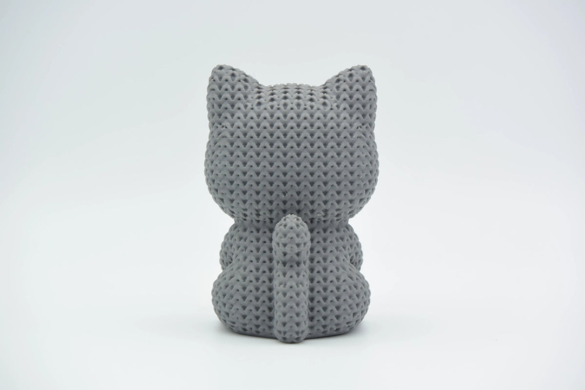 GESTRICKTE KATZE MIT HERZ - VALENTINSTAG