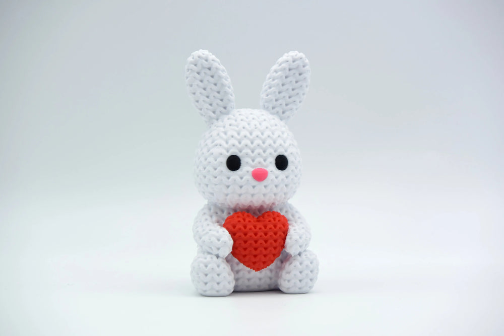 GESTRICKTER HASE MIT HERZ - OSTERN