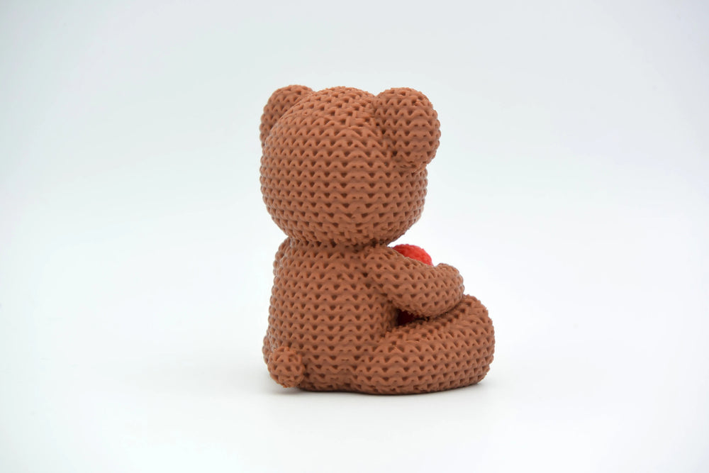 GESTRICKTER VALENTINSTAG-TEDDYBÄR