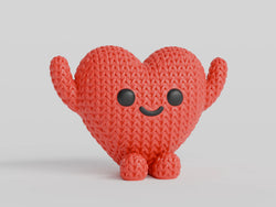 GESTRICKTER HERZ-KUMPEL - VALENTINSTAG