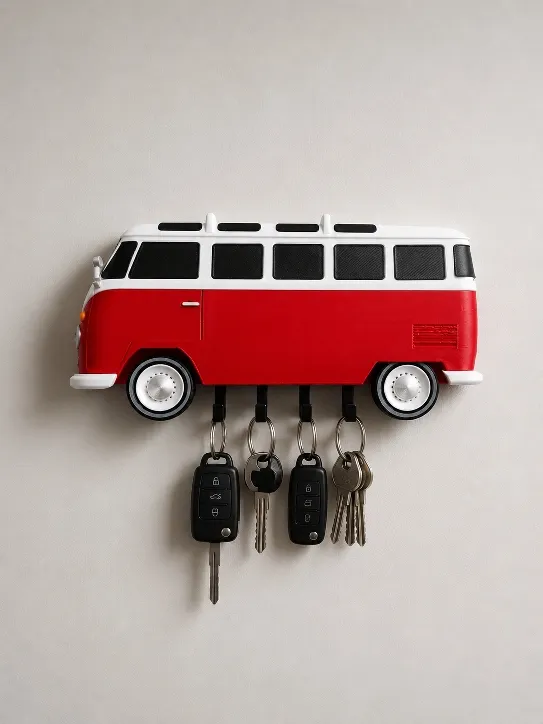 Volkswagen T1 Fensterbus Schlüsselhalter – 3D-Druck-Zauber