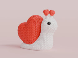 GESTRICKTE VALENTINSTAG-SCHNECKE