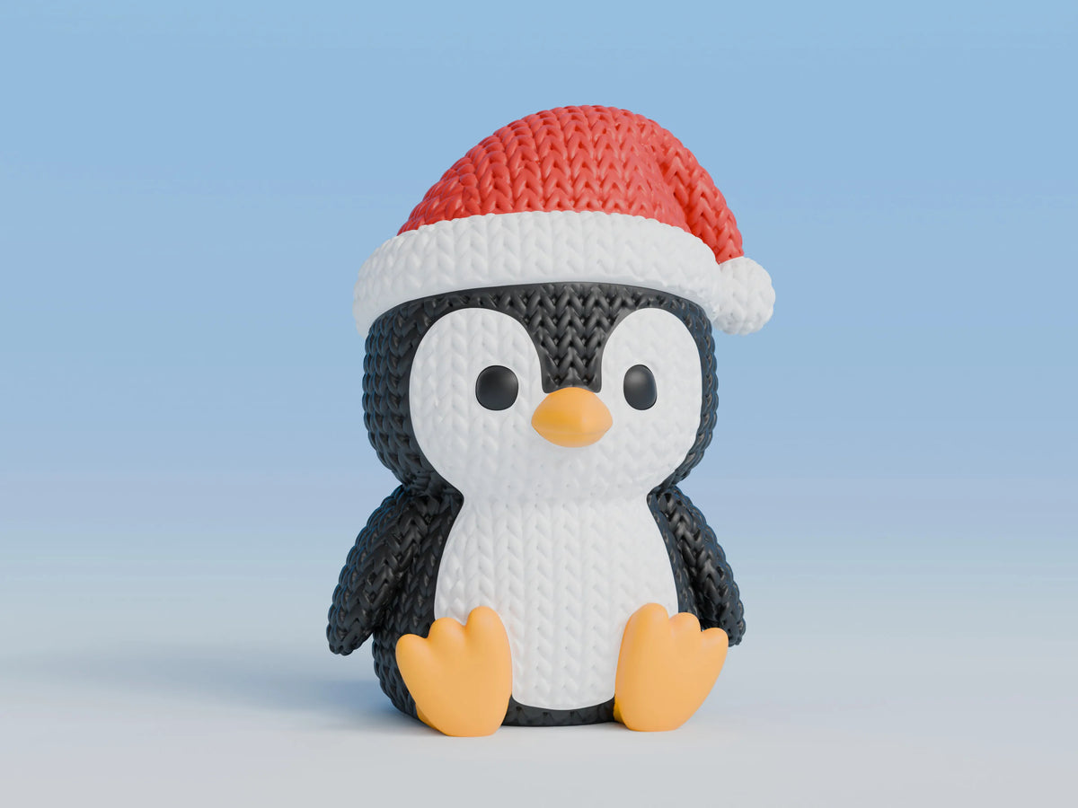 GESTRICKTER PINGUIN MIT WEIHNACHTSMÜTZE - WEIHNACHTEN
