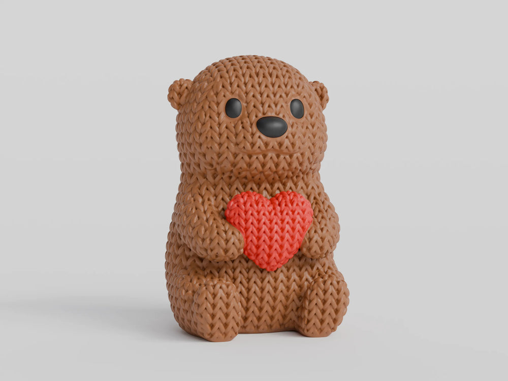 GESTRICKTER OTTER MIT HERZ - VALENTINSTAG