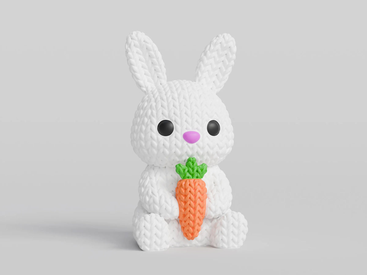 GESTRICKTER HASE MIT KAROTTE - OSTERN