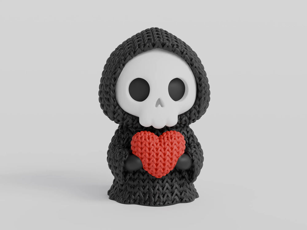 GESTRICKTER HERZ-SENSENMANN - HALLOWEEN