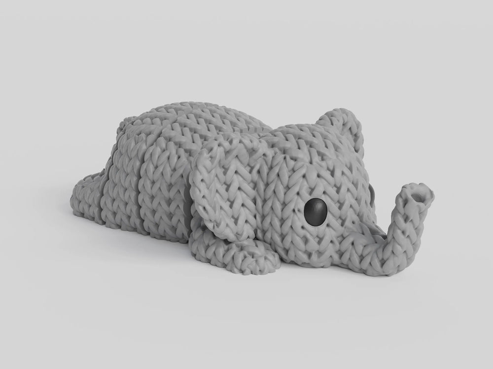 GESTRICKTER BEWEGLICHE ELEFANTEN-FLEXI-SCHLÜSSELANHÄNGER