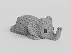 GESTRICKTER BEWEGLICHE ELEFANTEN-FLEXI-SCHLÜSSELANHÄNGER