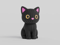GESTRICKTE SCHWARZE KATZE - HALLOWEEN