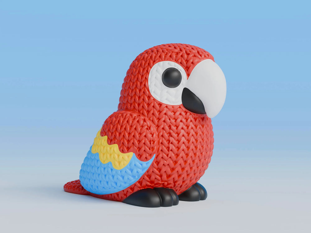 GESTRICKTER SCHARLACHARA-PAPAGEI